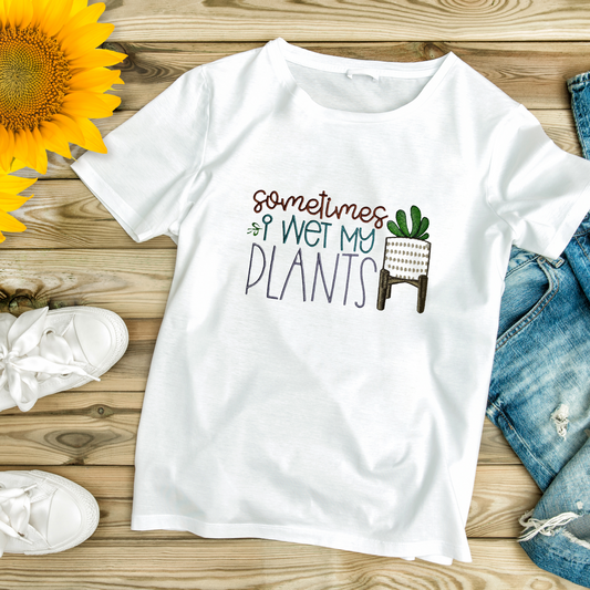 Embroidered Design, "Sometimes I wet my plants" Plant Humor